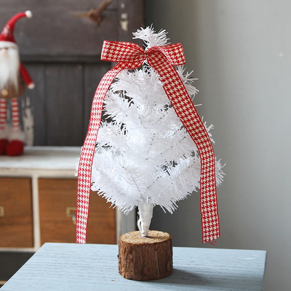 3PZ MINI ALBERO Di Natale Innevato Albero Di Natale Da Tavolo Piccolo