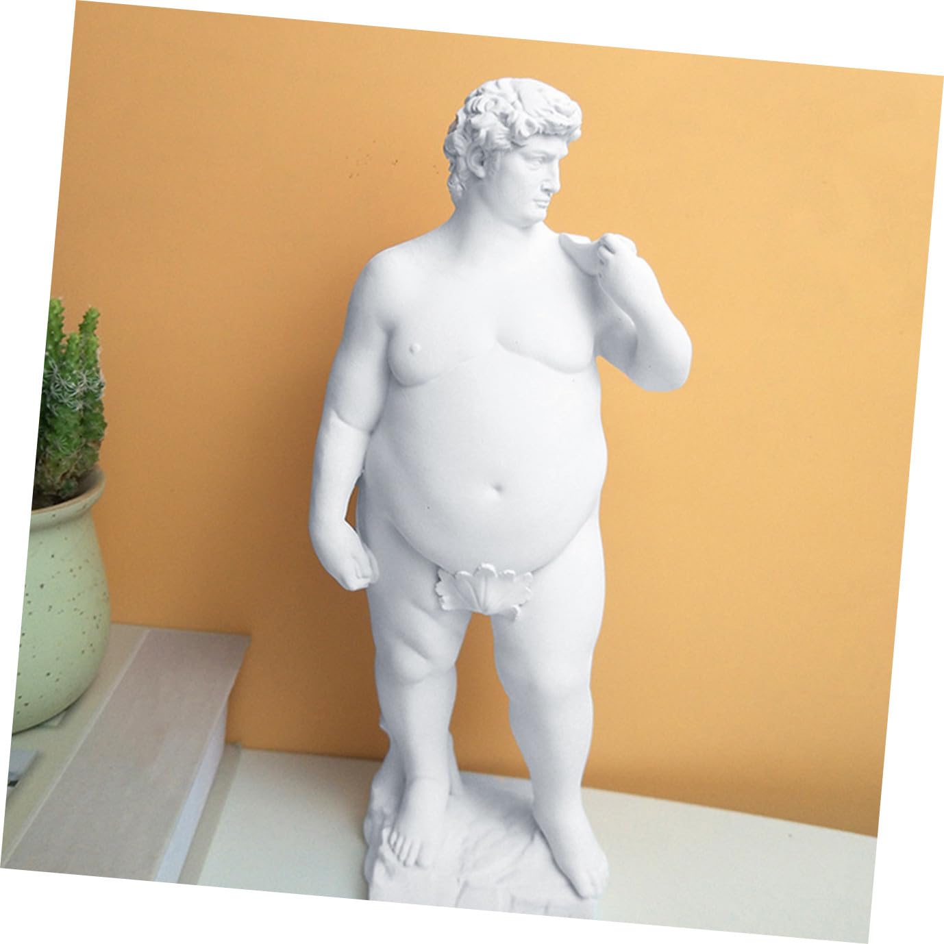 Supvox Fette David Statue aus Kunstharz Große Dekorative Skulptur für Zuhause und Schreibtisch Kreative Wohndeko für Wohnzimmer und Büro