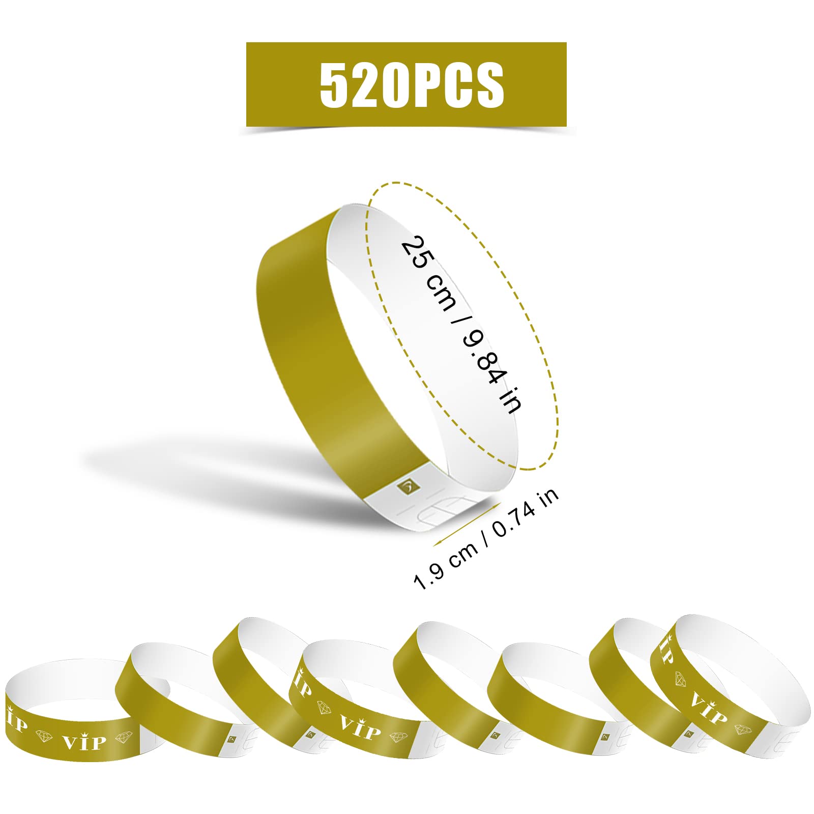 400 Pezzi Braccialetti Carta Eventi, Impermeabili Braccialetti Colorati