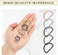 Vista 3 de Shimeyao 90 anillos en D de metal de colores surtidos para monedero, hebillas en forma de D, multiusos, semicirculares para bolsas de hardware