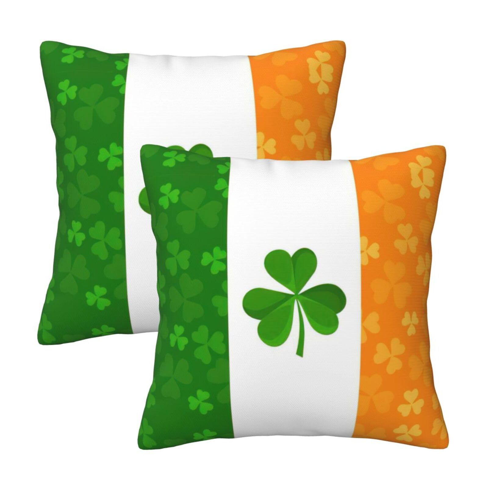RRhgipp Irish Flag Throw Pillow Cases Decorative Cushion Covers Couch Bed Sofa Decoration Xmas Gifts Bed