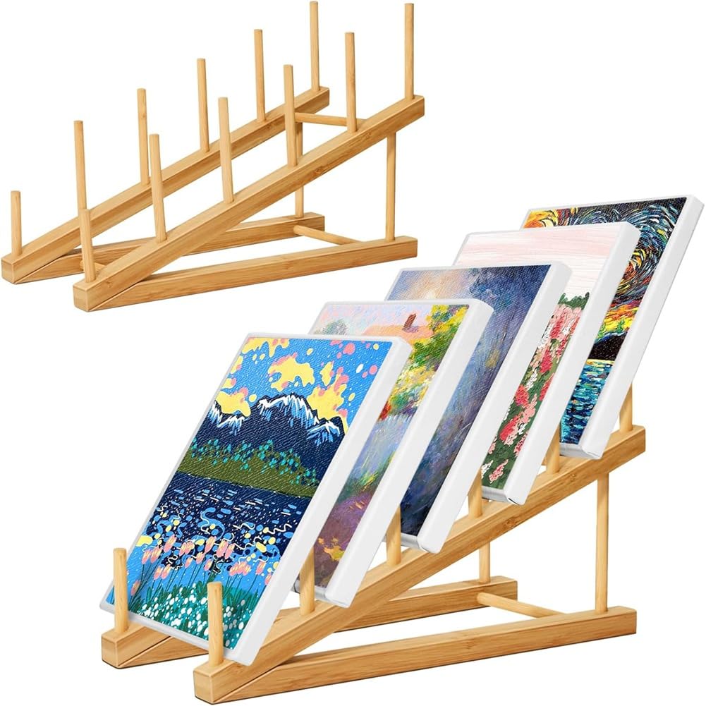 Petit séchoir pour œuvres d'art, support de rangement pour œuvres d'art, support de présentation de couleur à 5 couches, support de rangement pour toile, peinture sur toile