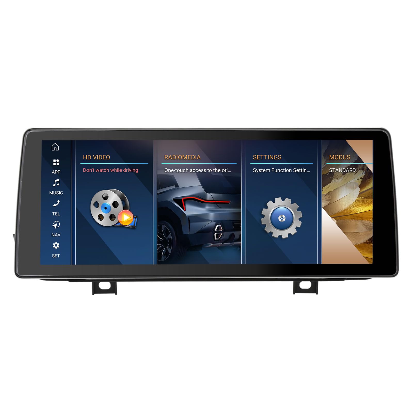 Qualcomm 8 rdzeni Android 16.0 Radio Samochodowe 4 GB+64GB Radio samochodowe Nawigacja dla BMW 2er F22 F45 F46 MPV NBT GPS Stereo Wsparcie CarPlay Android Auto 10.25" IPS Dab+ USB WiFi Bluetooth 5.1