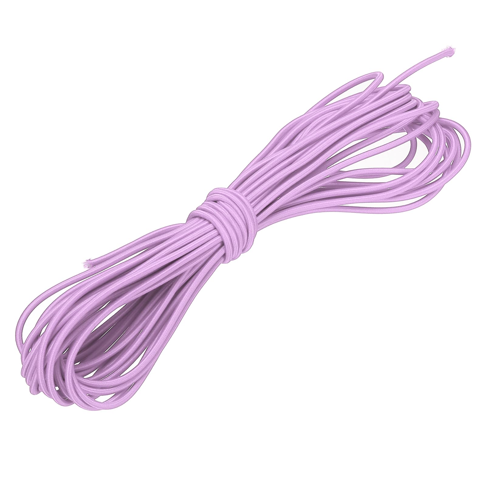 YELARXI Shock Cord, Elastic Cord Marine Grade Bungee Rope Stretch String - Fitting for (DIY Projects - Sewing - Tie Downs - Tent Pole - Kayak Strap) 1/8 Inch x 33 ft & Light Purple