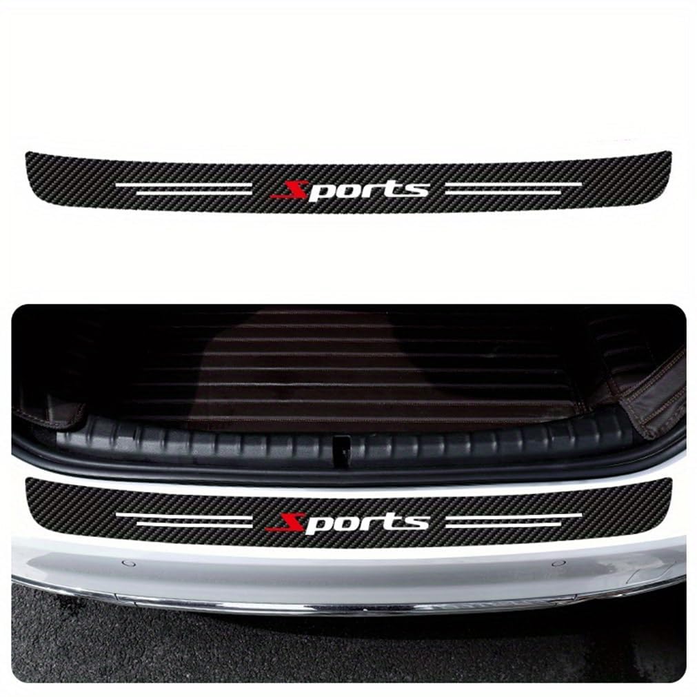 ONEMAJI Rear Bumper Protector for Mazda CX-5 CX5 2017-2021, Carbon Fibre Boot Sill Guard Strip Anti-Scratch Trunk Edge Scuff Plate Cover Trim Accessories