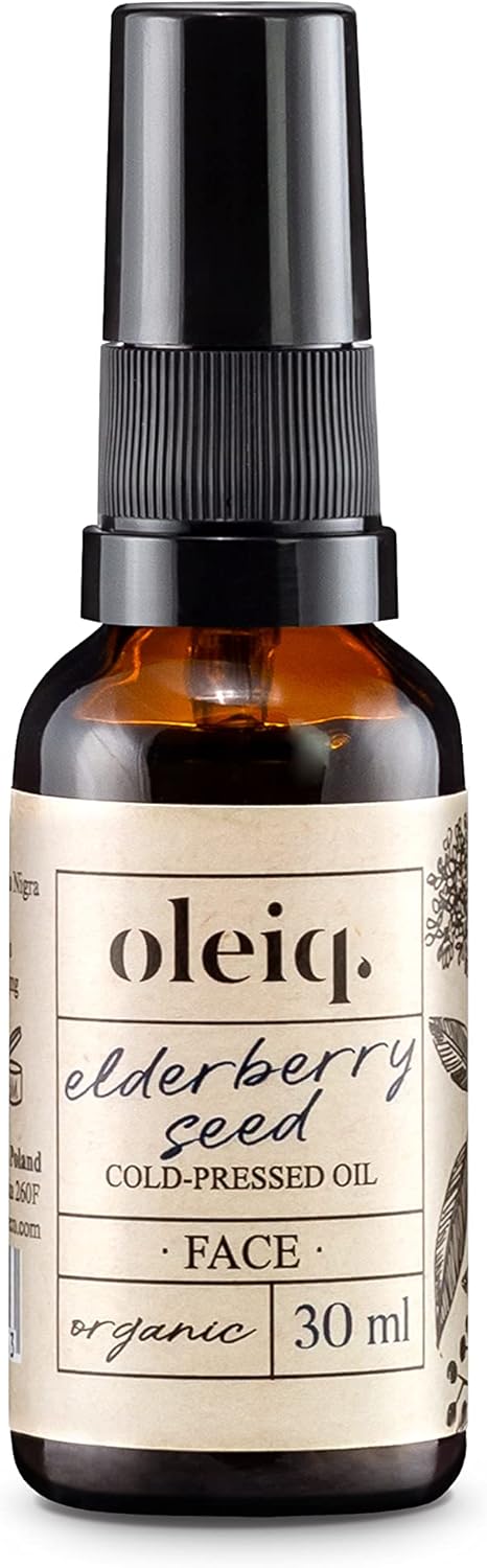 OLEIQ Elderberry Oil Pores and skin Care Oil for Firmer and Extra Vivid Pores and skin Vegan Pure Cosmetics for Males and Ladies Dimension 30 ml