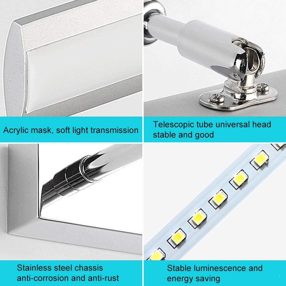 led spiegelleuchte led spiegel licht schminke spiegel lampen versenkbar antibeschlag spiegel wandleuchte wasserdicht badezimmer wandleuchten leuchten
