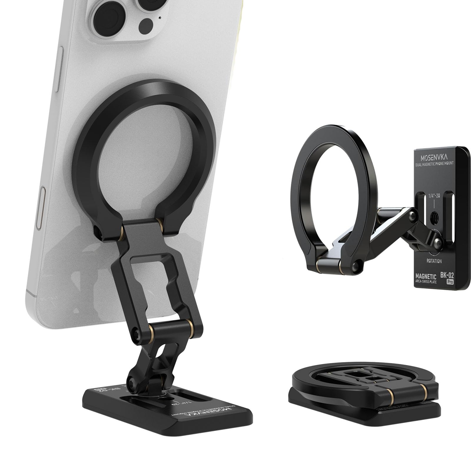 Amazon.co.jp: MOSENVKA スマホスタンド MagSafe対応 両面マグネット