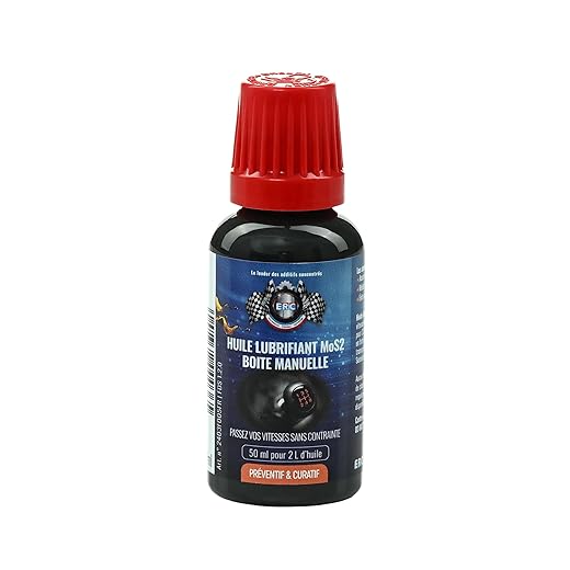 ERC | [Huile Lubrifiant Mos2 Boite Manuelle] | Additif pour boîte de vitesse manuelle | Réduit les frottements & l'usure de la boîte de vitesse | Préventif & Curatif | 50 ml