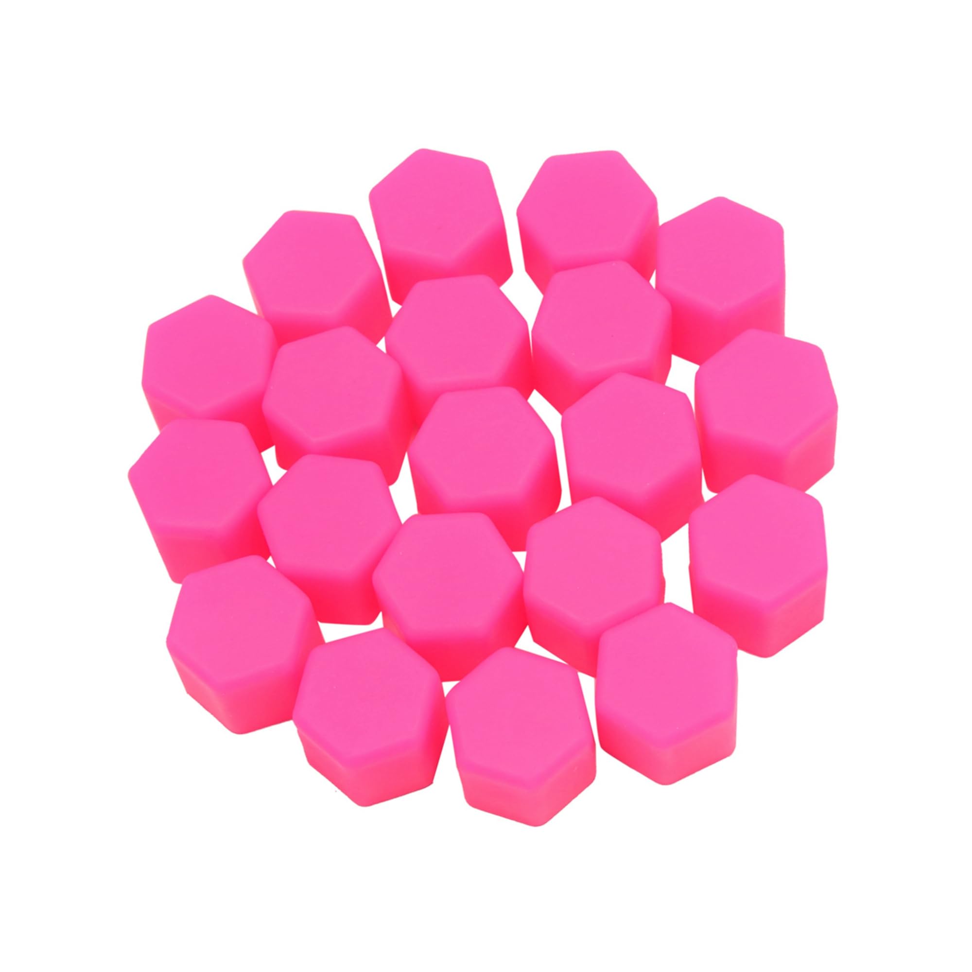 REPAIROCK 20Pcs 17mm Pink Luminous Car Wheel Lug Nut Bolt Hub Screw Cover Protective Cap Auto Replacement Parts