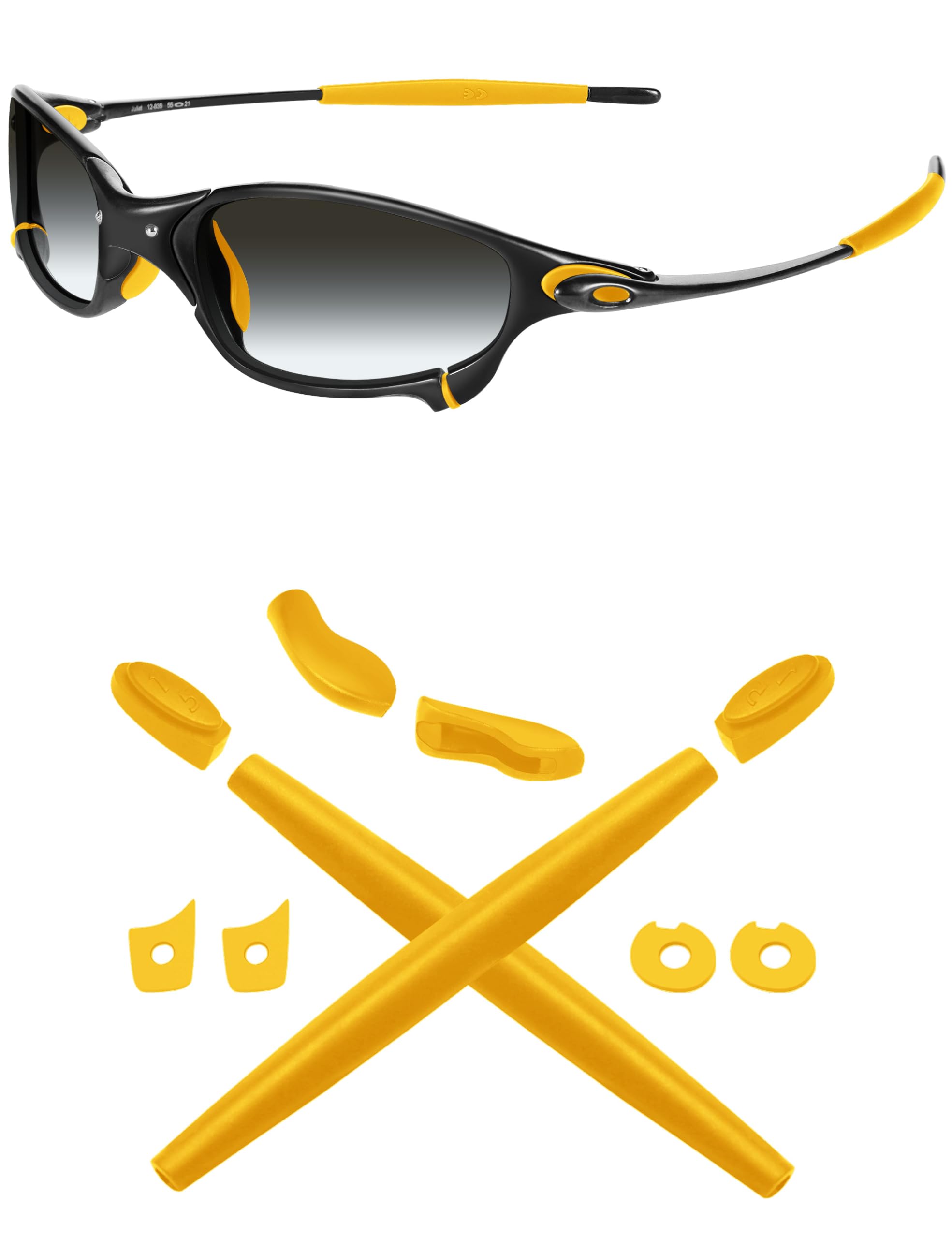 Mryok Men's Yellow Replacet Earsocks Nosepieces Kits For Oakley Juliet Sunglass