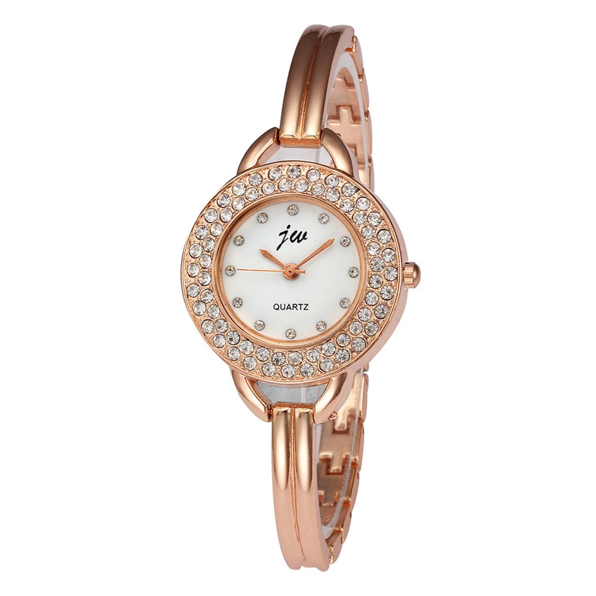 ITHANO Fashion Women Ladies Bracelet Crystal Studded Round Dial Quartz Analogue Watch -ITJWCRRO01 (B07F8S9DDT) Amazon Price History, Amazon Price Tracker