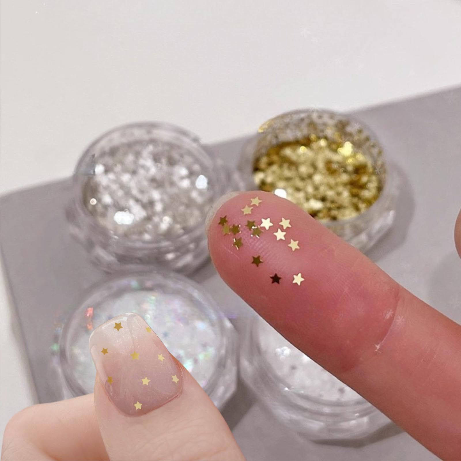 Amazon.co.jp: MiHarutsu ネイルパーツ星 ジェルネイル ラメグリッター