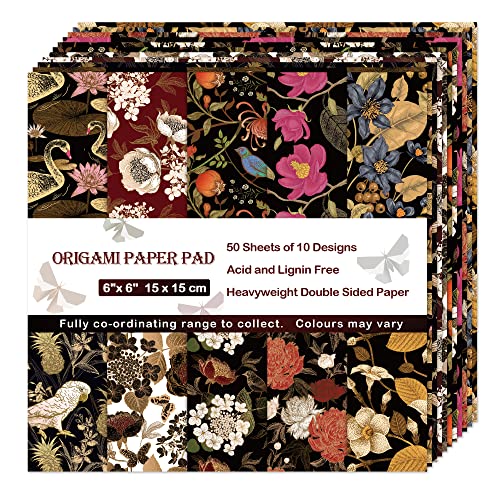 Origami Paper 6X6 150 Sheets 30 Designs Double Sided Scrapbook Paper Oragami Pattern Paper Scrapbooking Cardstock Craft Scrap Decorative Paper For Origami Book Scrap Booking Card Making. Plants #TOP7