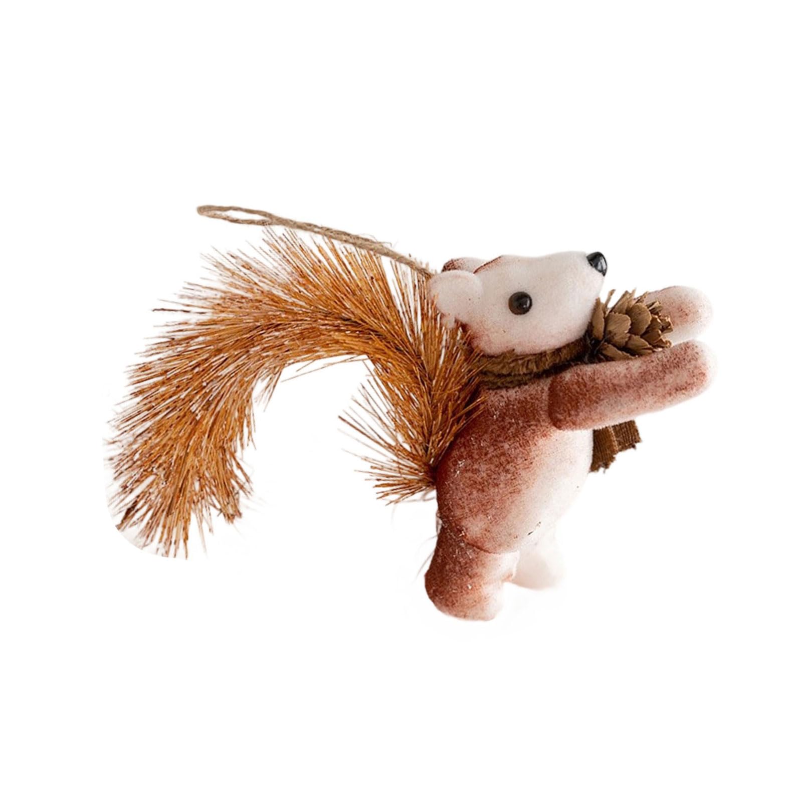Realistic Portable Squirrel Hanging Decor for Holiday Mantel Bookshelf Seasonal Foam Ornament Squirrel Christmas Ornament Portable Christmas Decors