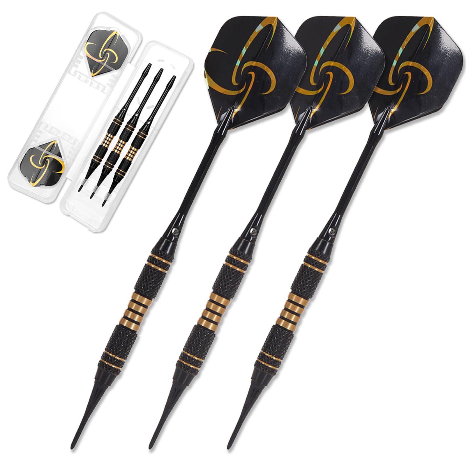 Professional Darts with Storage Box, Soft Tip Darts, Durable Darts Plastic Tips for Electronic Dartboards