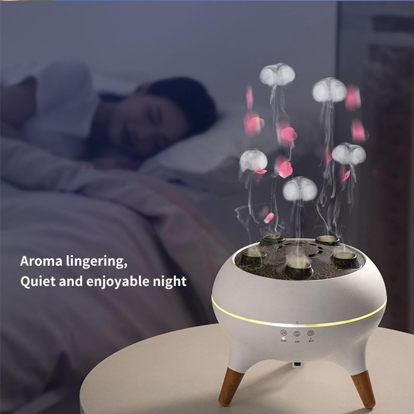 Umidificatore a ultrasuoni con diffusore di oli essenziali, timer regolabile per camera da letto, ufficio, cameretta dei bambini
