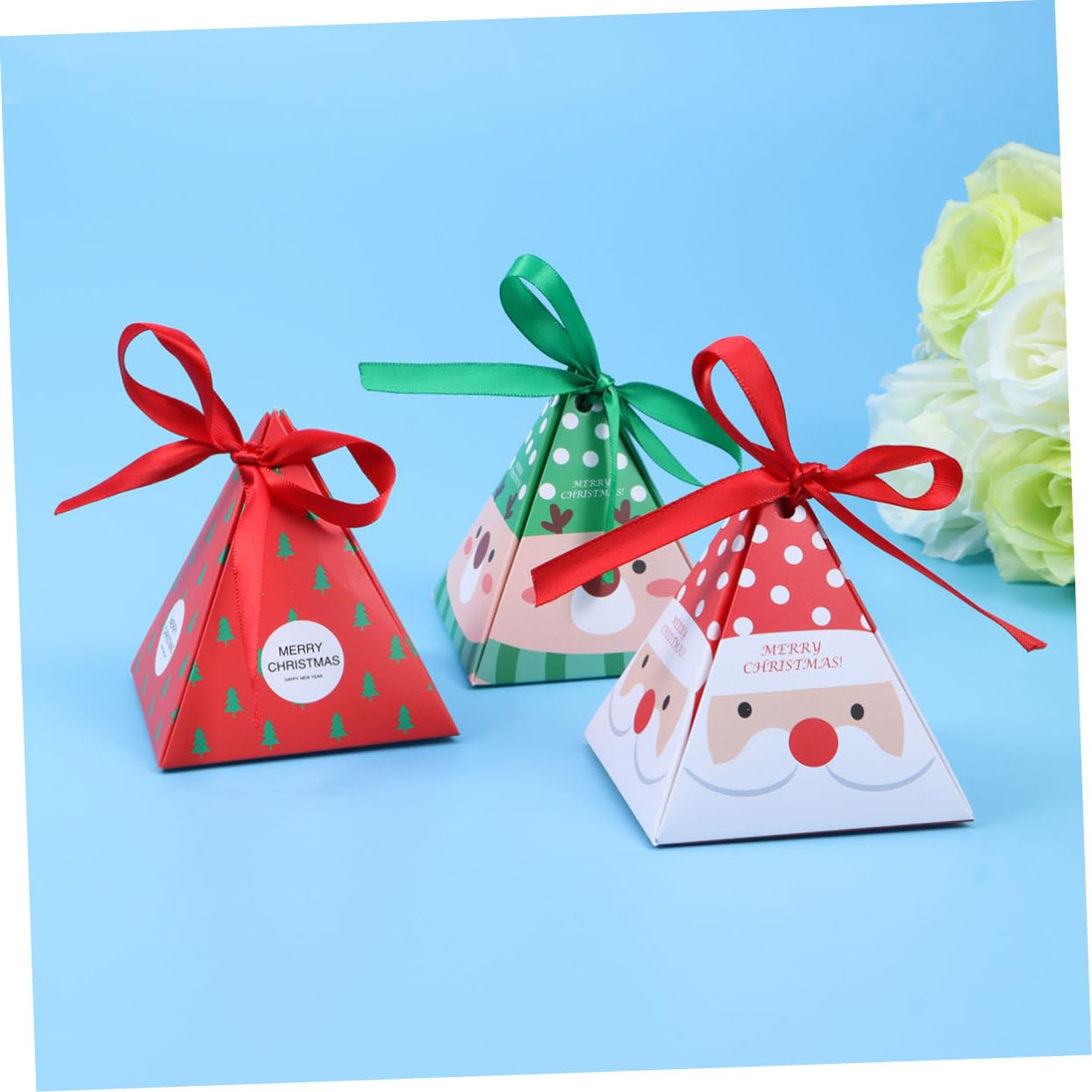 ifundom 30 Piezas Cajas de Obsequio Pequeñas para Dulces Navideños Chocolates y Golosinas para Cajas de Dulces Navideños de Obsequio Navideñas para Fiestas de Navidad