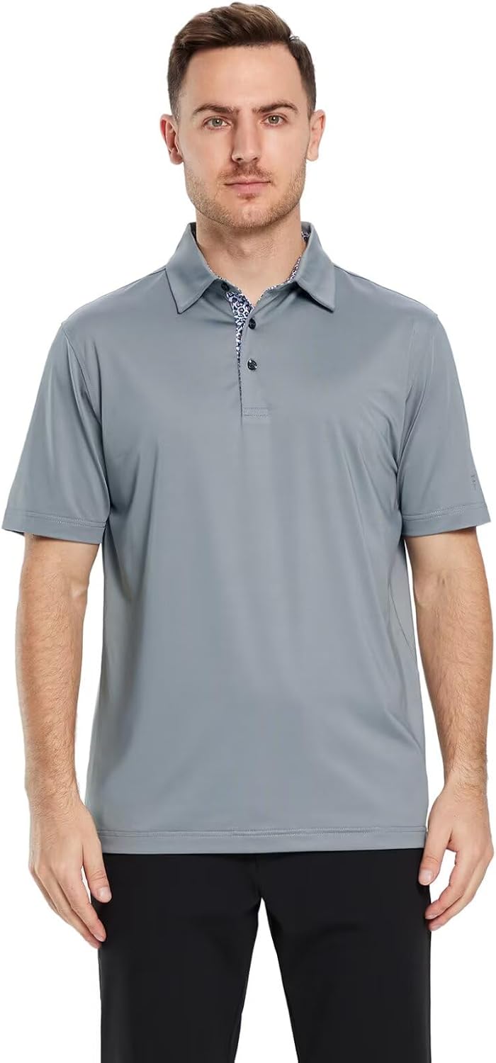 Mens Polo Shirts Short and Long Sleeve Casual Solid Stylish Dry Fit Performance Designed Collared Golf Polo Shirts for Men - Image 2