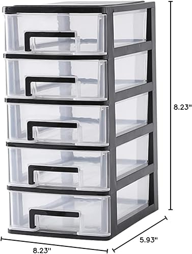 Miniatura 3 de Caja organizadora de cajones de almacenamiento de plástico, soporte versátil para artículos de escritorio para cosméticos, joyas, suministros de
