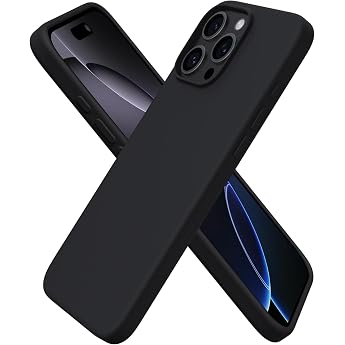 ORNARTO Silicone Case for iPhone 16 Pro Max 6.9 Inch - Black