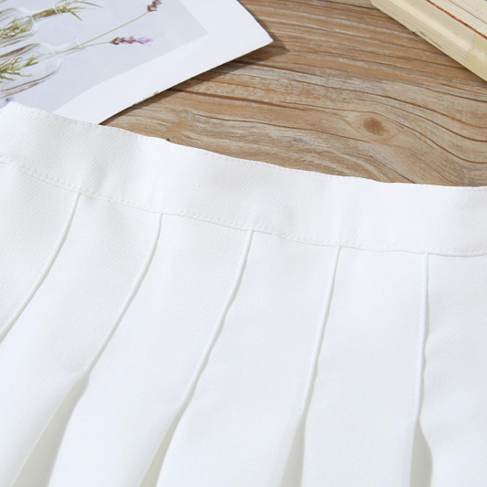 Générique Filles été Mode Taille Tennis plissé Jupe Mince décontracté Mini Taille Jupe Mode Jupe Haute (White, 11-12Years)