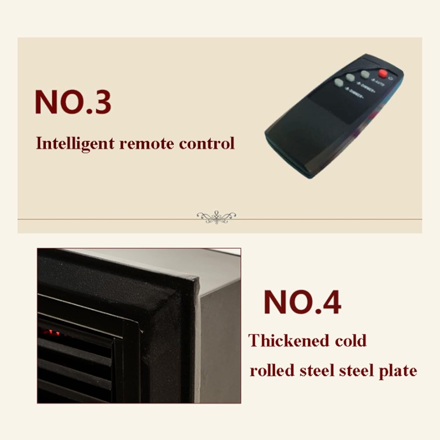 3D シミュレーション 炎 電気暖炉 調節可能な炎付き 埋め込み式電気ヒーター リモコン LED スクリーン ホームデコレーション