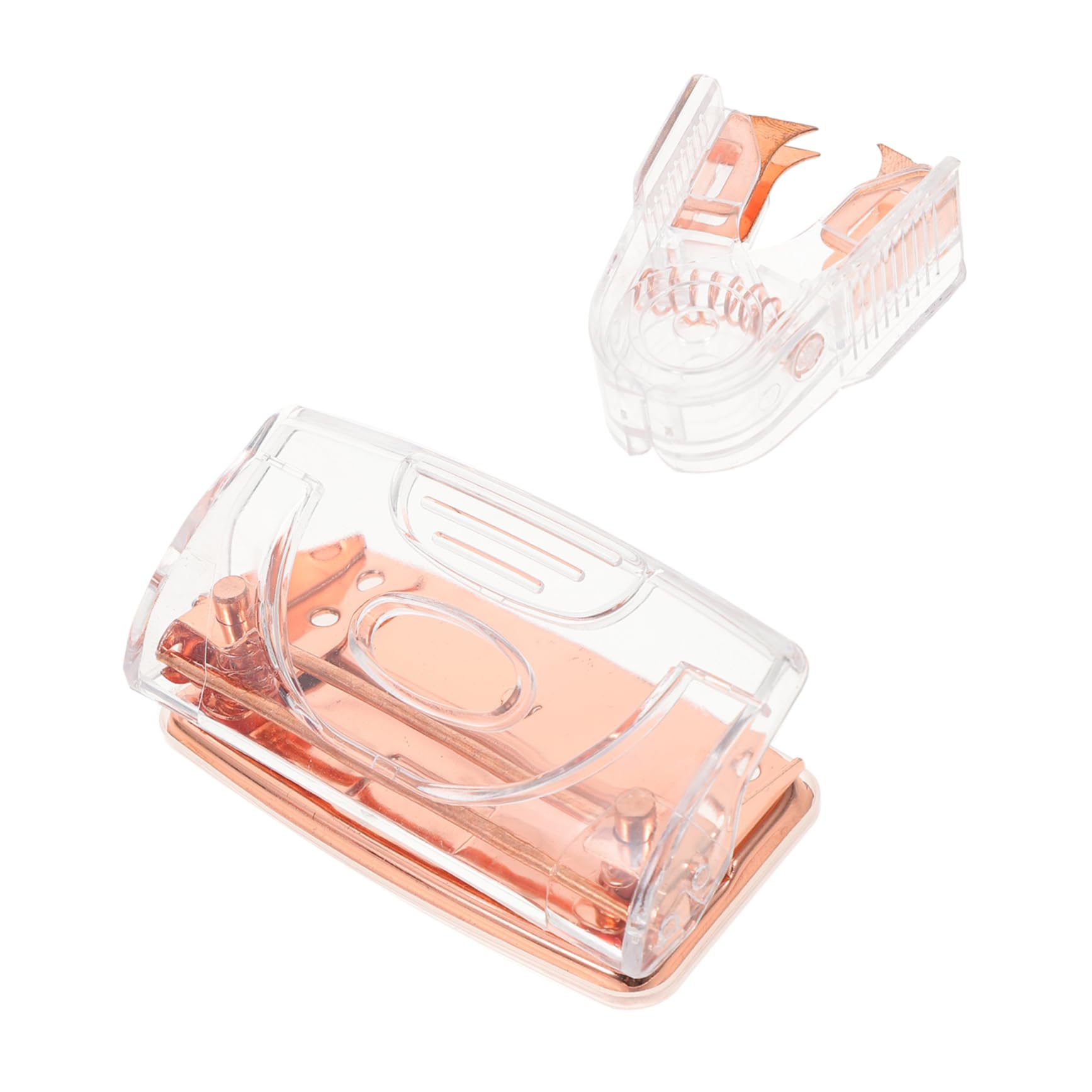 LALAFINA 4sätze Büro Roségold Locher Heftgerät Hochwertiger Locher Und Stabiler Heftgerät Für Präzise Büroarbeiten Elegante Büroaccessoires Für Stilvolle Arbeitsplätze