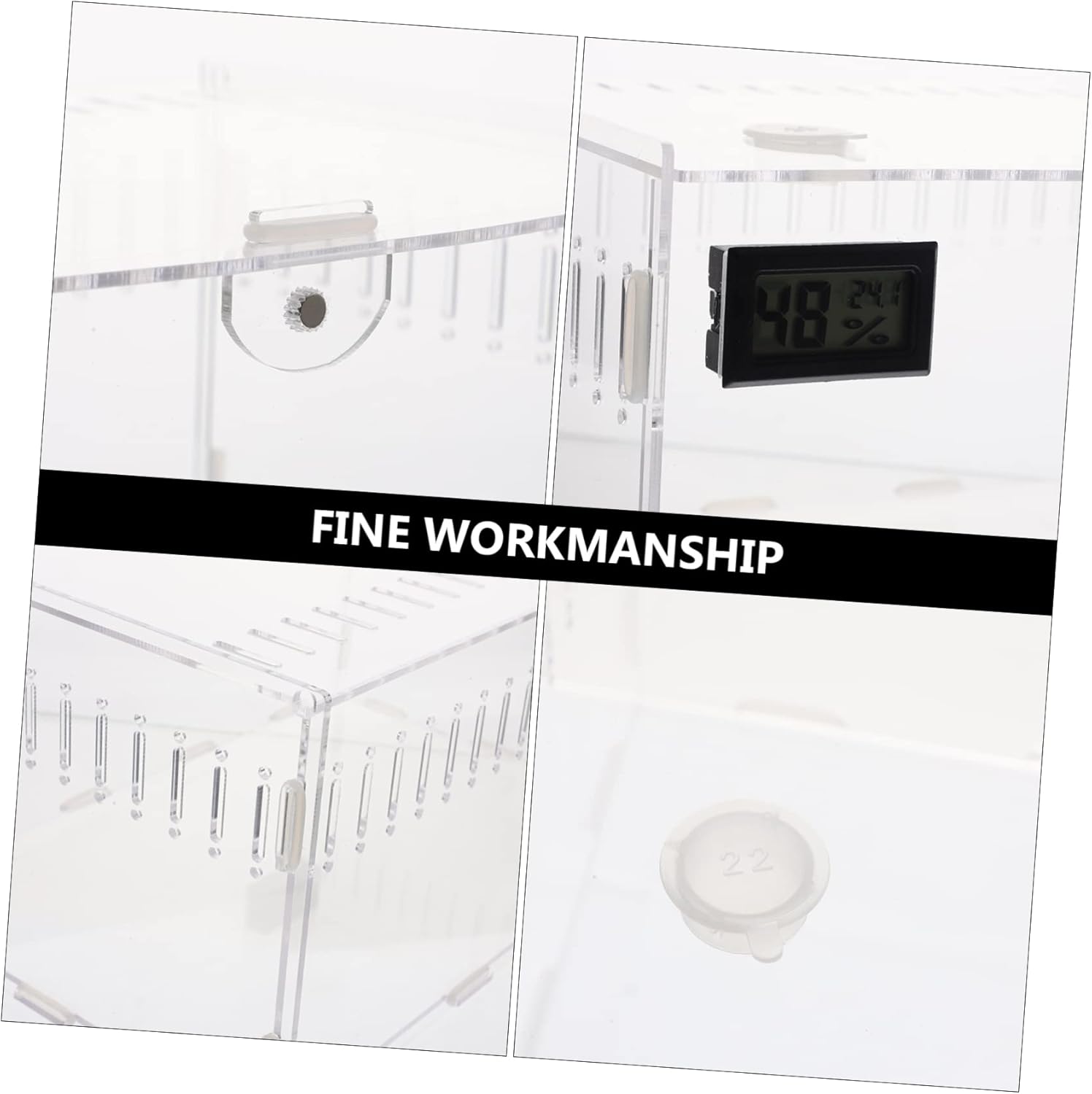 Transparent Reptile Breeding Box with Ventilation for Snakes and Small Pets Multi Function Household Snake Cage with Stable Airflow Spacious Reptile Enclosure for Geckos and