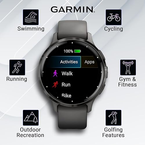 Miniatura 45 de Wearable4U Wearable4 - Reloj inteligente Garmin Venu 3S con GPS, pantalla AMOLED de 1.614 in, características de salud y fitness, hasta 10 días