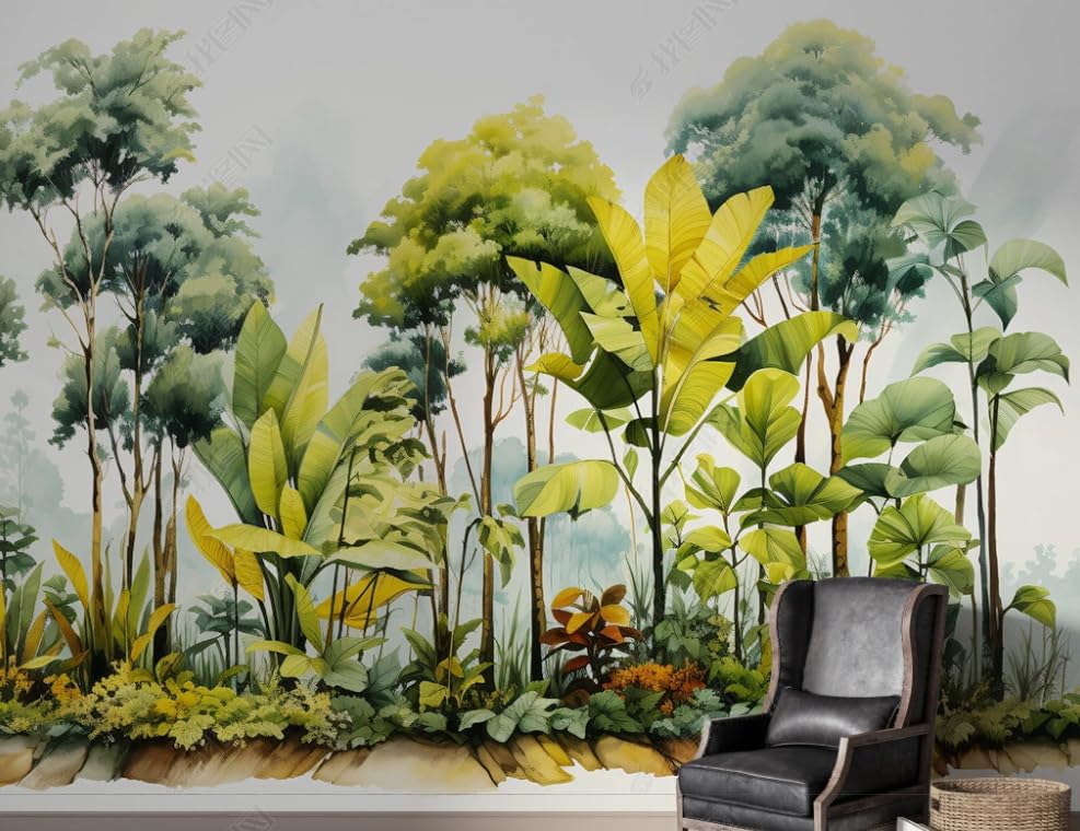 Papier peint intissé plantes haut de gamme décor mural 150x105cm