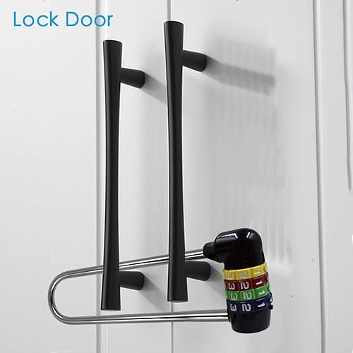 Miniatura 4 de Cerradura de armario de gimnasio con grillete de 6.5 pulgadas de largo, cerradura de combinación de 4 dígitos, candado de seguridad para manijas de