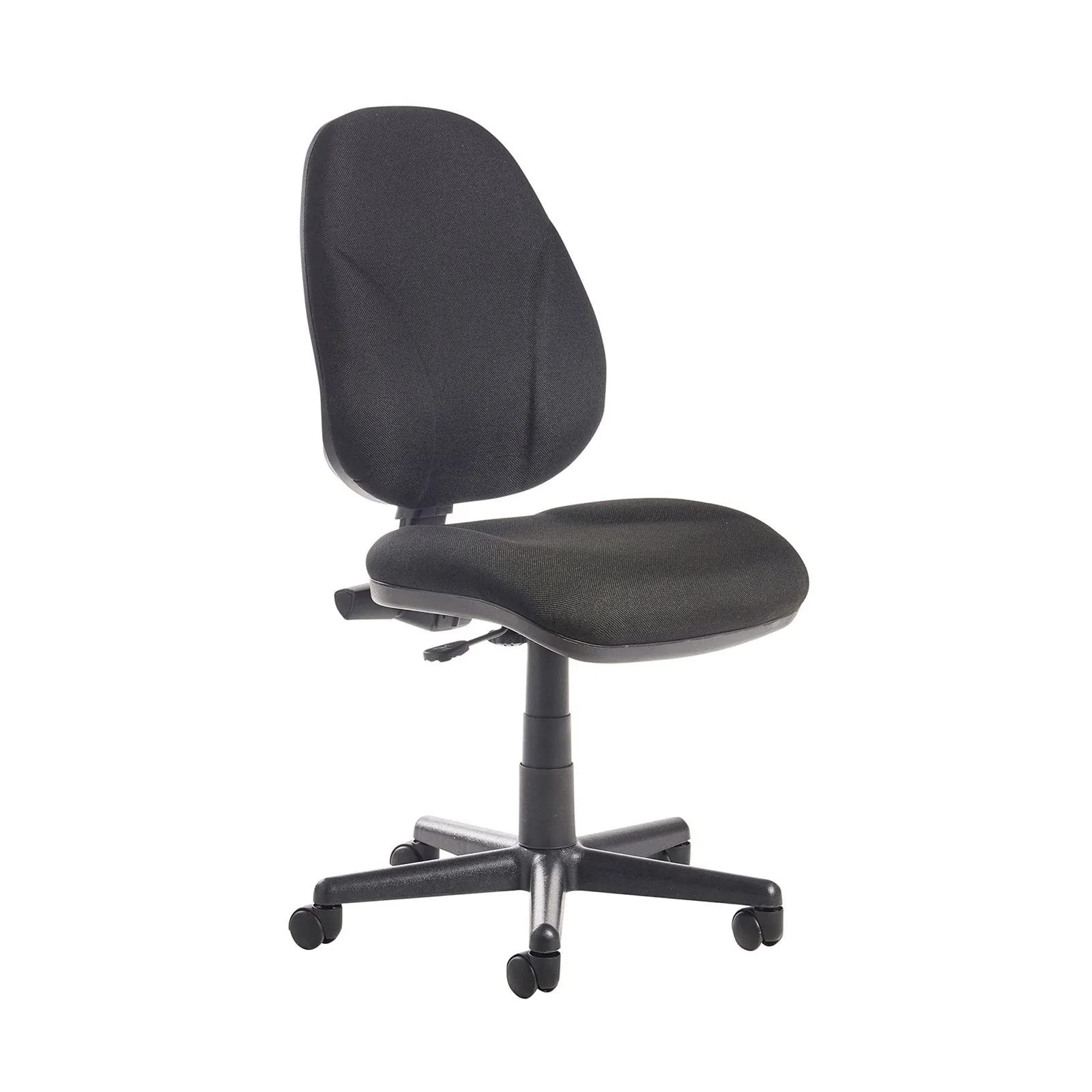 Bilbao fabric operators chair with lumbar support and no arms - black