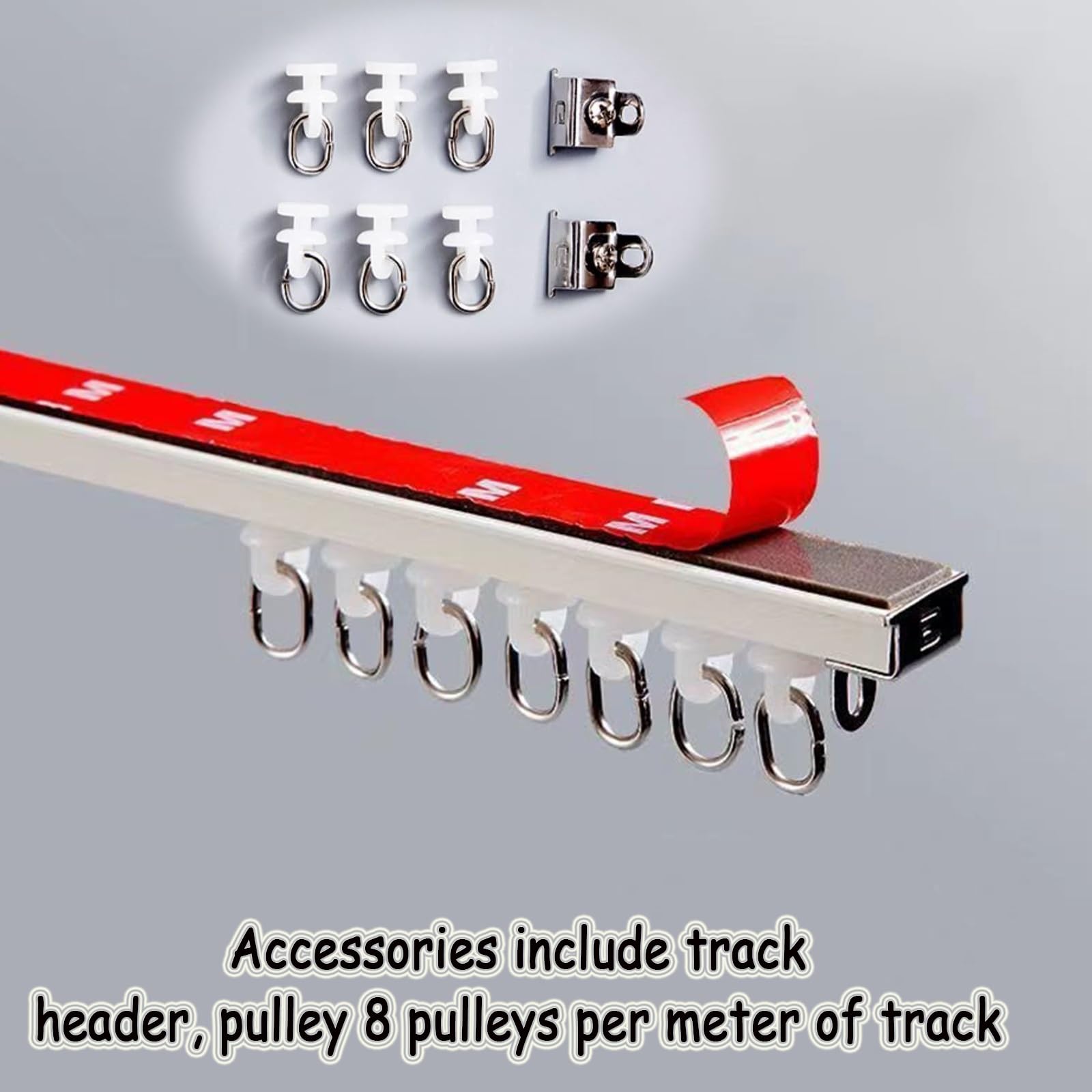 Tringle à rideaux autocollante sans perçage - Montage facile - 0,6 m - 2,8 m - Idéal pour l'intimité de la pièce - Tringle à rideaux adhésive de 5 m