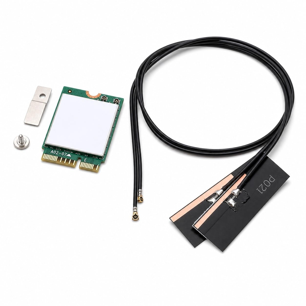 Ax201NGW Tarjeta Inalámbrica M.2 Módulo de Computadora Portátil WiFi con Bluetooth 5.0,3000Mbps 2.4GHz y 5 GHz Double WiFi 6 Adaptador de (Antenas construidas)