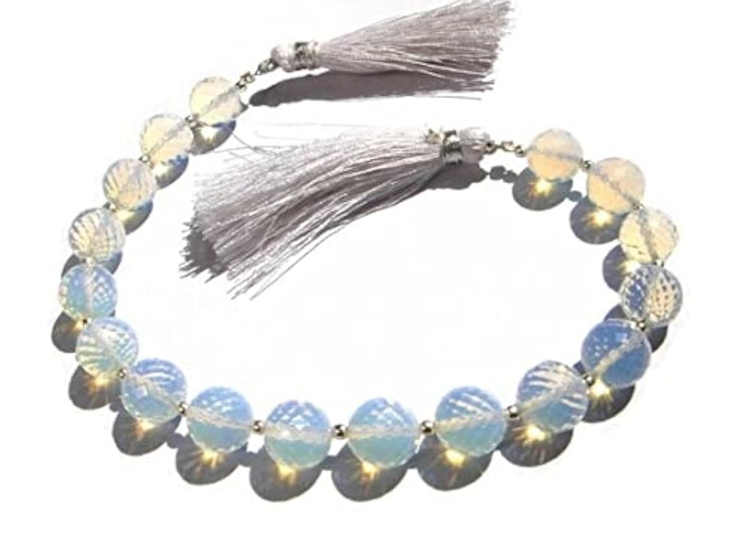 Perles rondes facettées en opalite AAA 12mm LKBEADS pour la création de bijoux d'exception