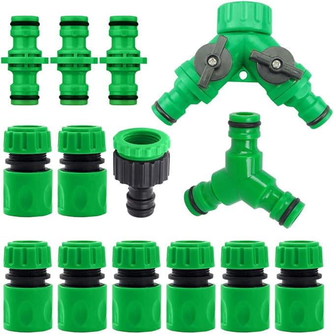 Embout Tuyau Arrosage, Raccord Tuyau D'arrosage, 9 Pièces Kit De Raccordement Avec Accessoires