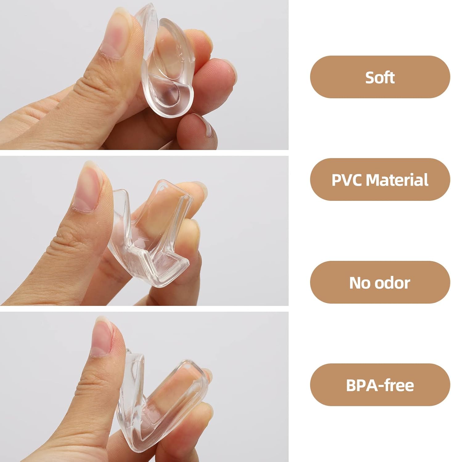 28 Pcs Clear Corner Protector - L, T, Round Shape Corner Guards & Bumpers to Cover Sharp Furniture & Table Edges for Baby Kid Toddler Safety thumbnail