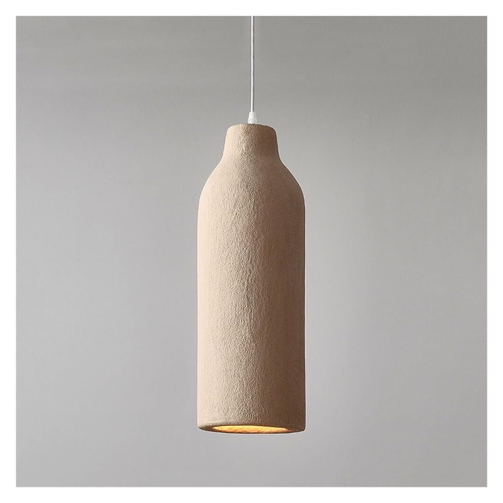 KHUKHU Resin Pendant Light Bedroom Living Dining Room Hall Japanese Wabi-Sabi Style Chandeliers Creative Concrete Polystyrene Shade Kitchen Island Bar Ceiling Hanging Lamp Fixture Modern(A)