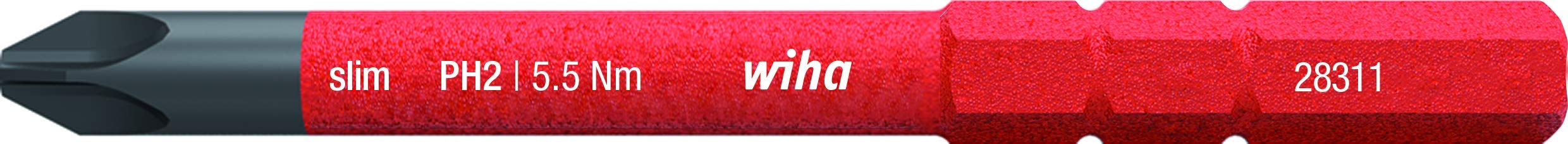 Wiha 34584 Slimbit Screwdriver Phillips PH2 Head 75mm 1000v VDE Electrician