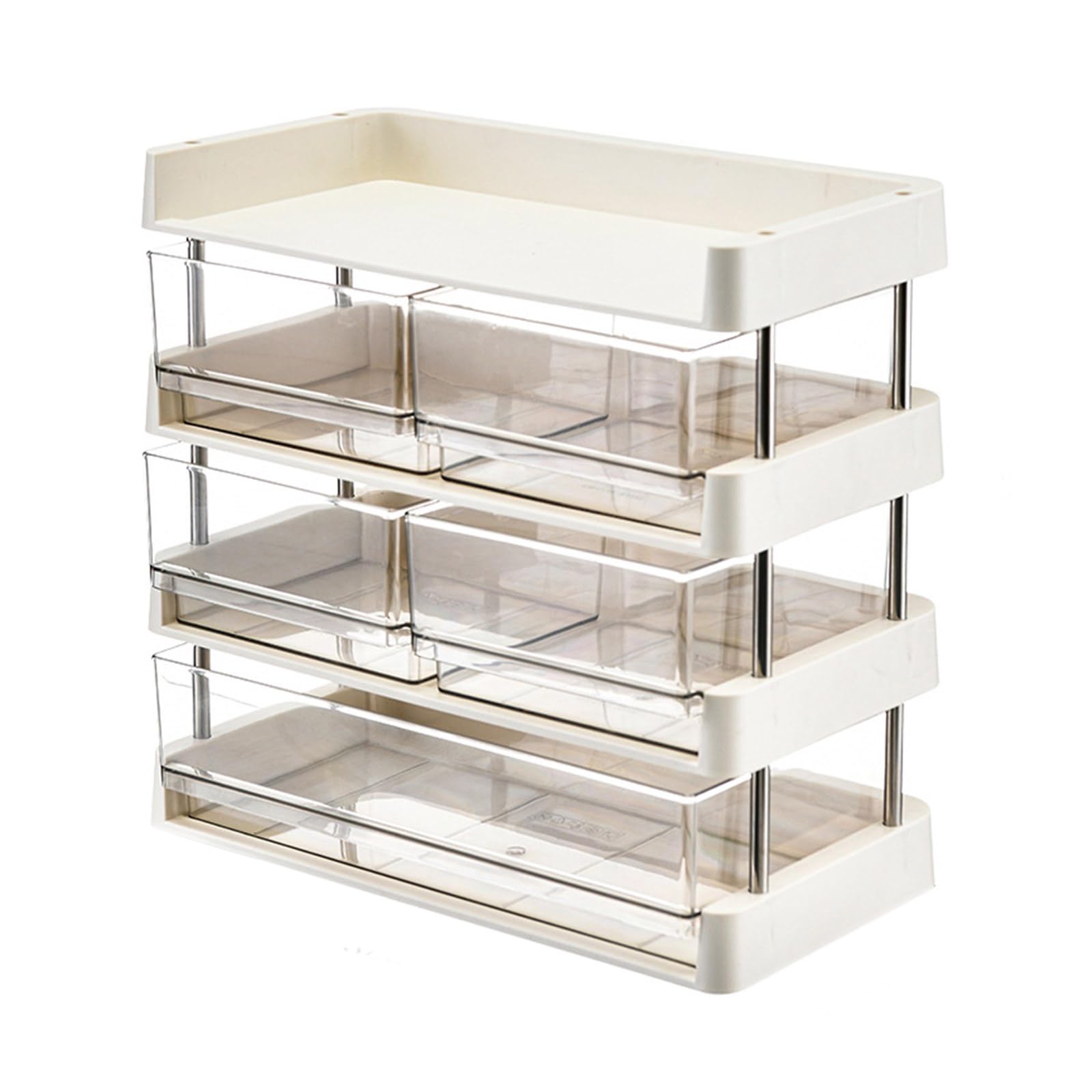 Scaffale portaoggetti in plastica robusta a più strati per utensili da cucina, forniture per bagno, libri, design altezze regolabili, robusto scaffale stoccaggio in plastica