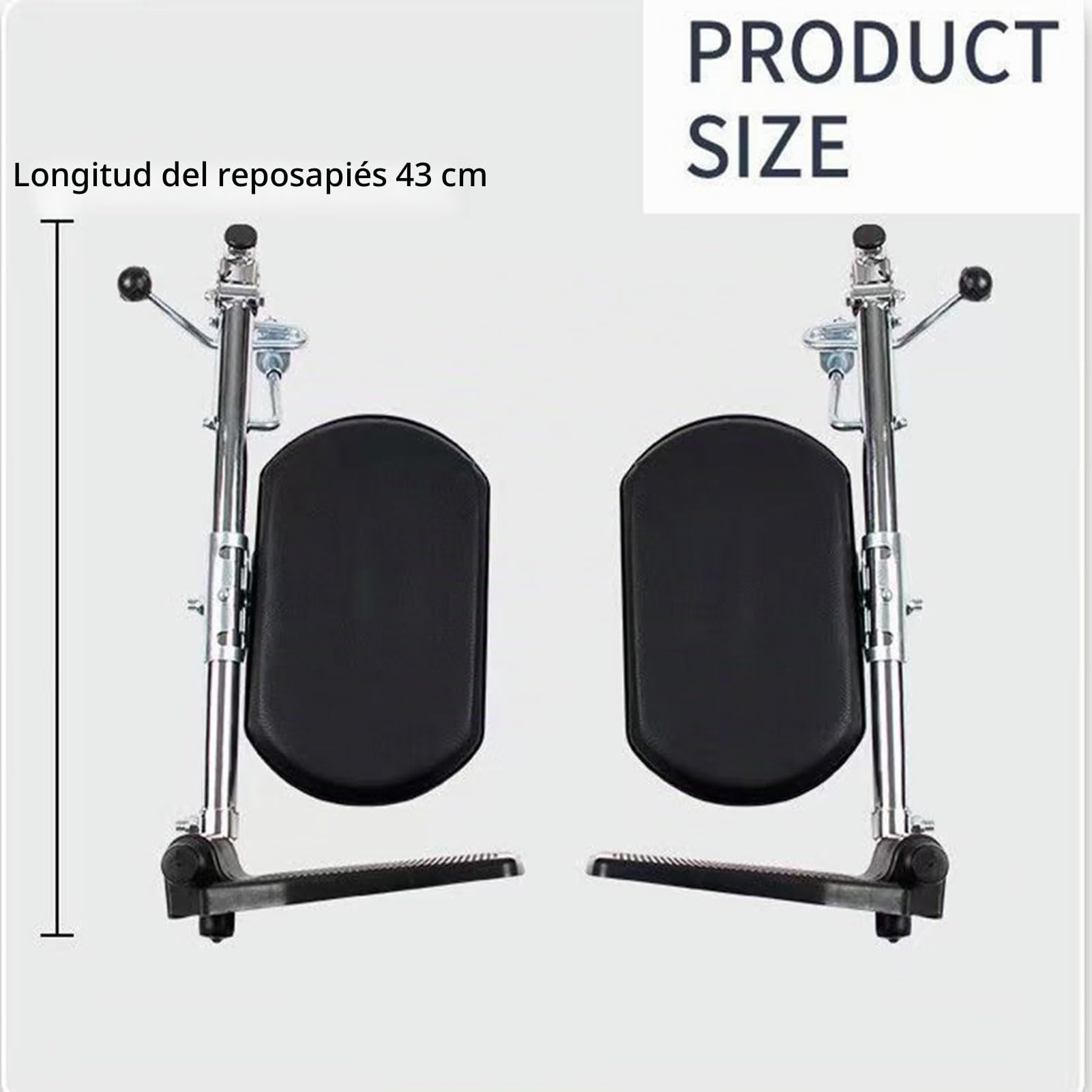 Reposapiernas Universal para Silla Ruedas con ReposapiéS Acolchado, áNgulo Ajustable 90°-180° Elevadores Reposapiernas para Silla Ruedas, FáCil Limpieza,1 Pair