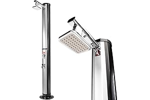 XtremepowerUS 2-Section Solar Heated Shower: 10-Gallon XL Solar Shower for Camping and Outdoor Activities