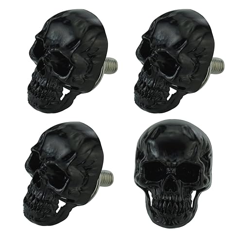 Arenbel Tornillos para placa de matrícula de calavera para marco de motocicleta, kit de pernos de tornillo de etiqueta de automóvil, apto para