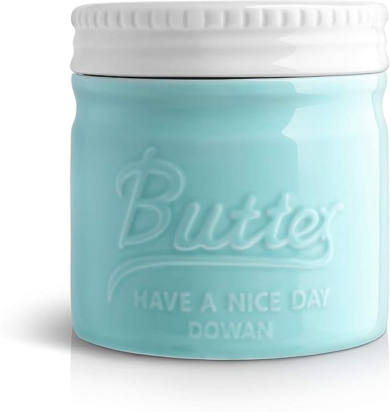 Amazon.de DOWAN Porzellan Butter Keeper Crock, Französische Butterdose