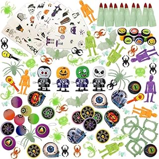 140 Pcs Halloween Novelties Toys Assortment for Halloween Party Bag Fillers, Trick or Treat Classroom Rewards, Halloween Goodie Bag Fillers, Halloween Giveaways Prizes