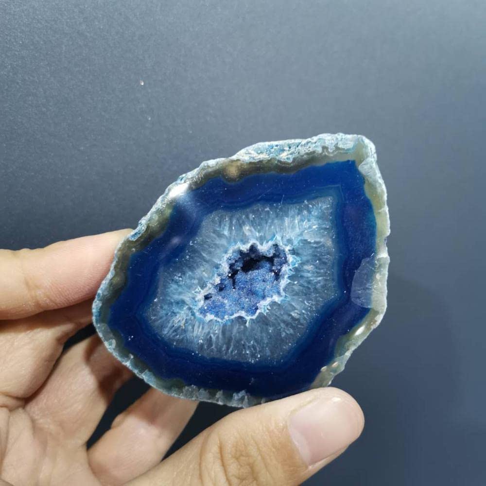 Amazon｜自然洗浄瑪瑙ジオード染めた青い色｜インテリア オンライン通販