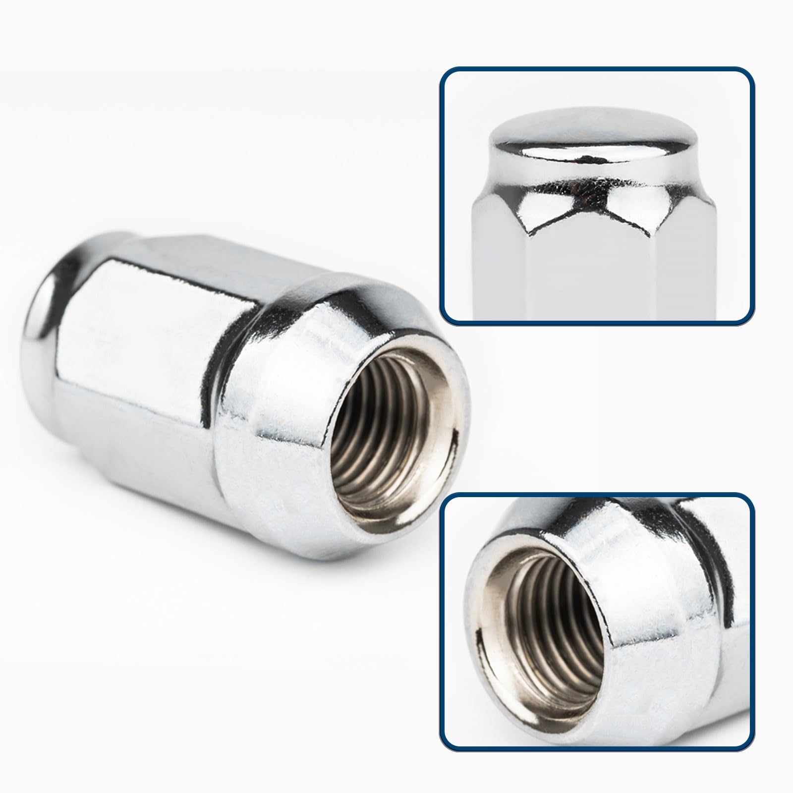 GAsuppply 20 x Tuercas di ruota I 1/2 Zollx20 UNF con sede conica I Compatibili con 1991-2019 Ford Explorer, 1964-2014 Ford Mustang, 1987-2018 Jeep Wrangler, 1993-2010 Jeep Grand Cherokee
