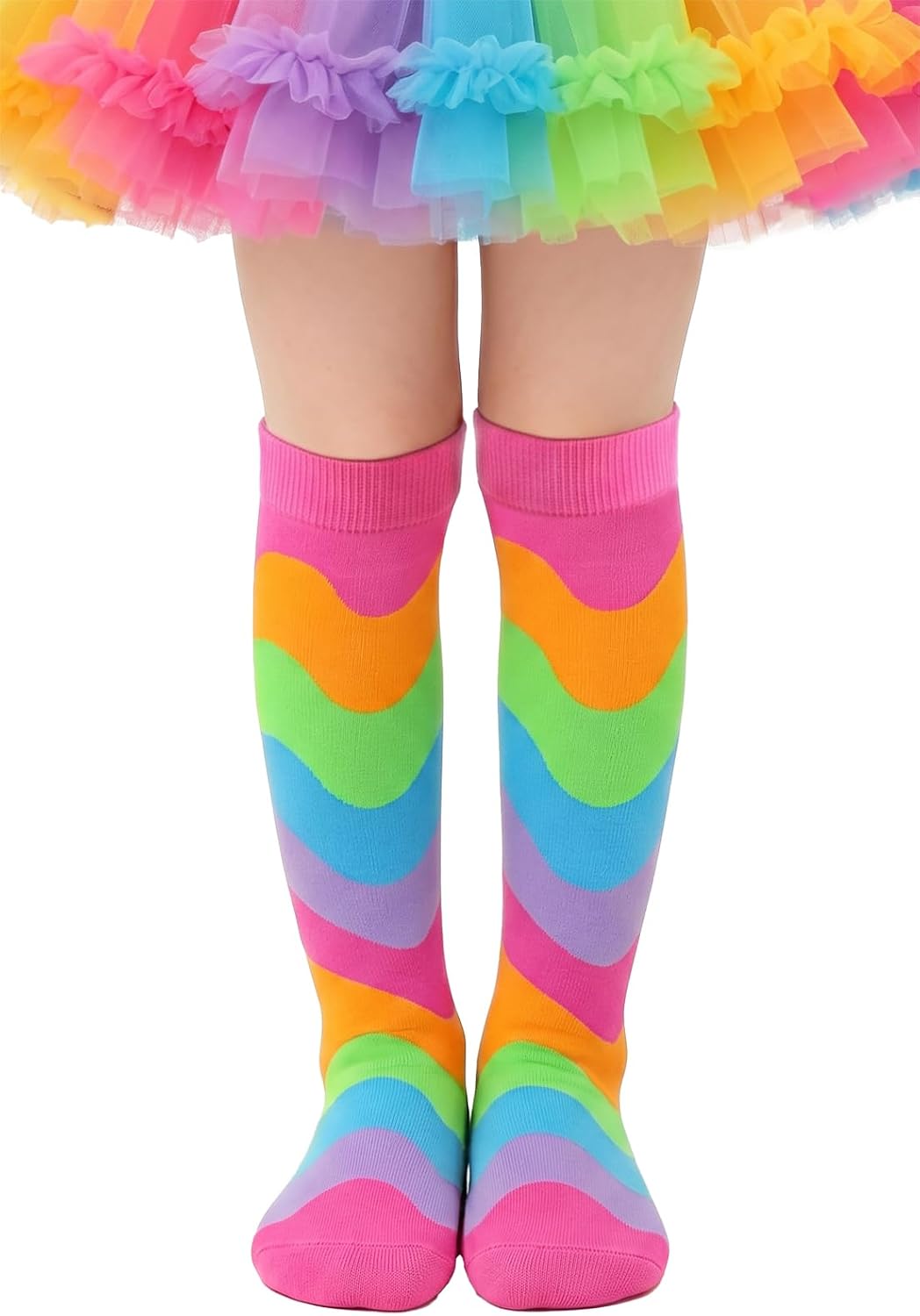 Kids Knee High Socks Cute Colorful Calf Long Socks