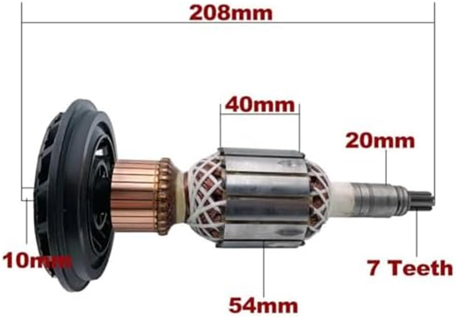 Wivplex For anclaje de rotor + escobillas carbón + cojinete, for Bosch, martillo demoledor GBH11DE, for GSH11E, for repuestos Armadura del rotor